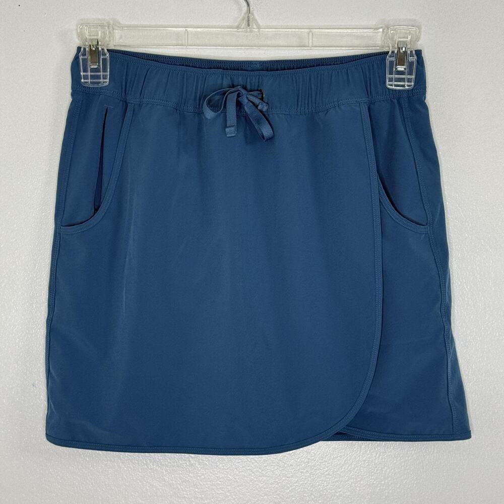 Patagonia Skort Womens Small Blue Drawstring Pockets Stretch Hiking Athletic